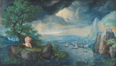 Fantasy Landscape with Saint John the Evangelist on Patmos by Hans Bol
